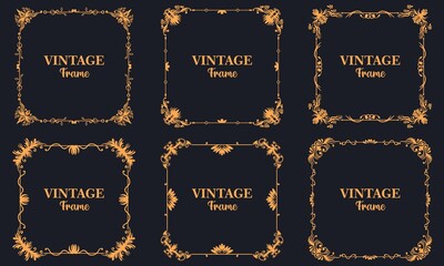 Vintage frame ornamental decoration vector illustration for your company or brand
