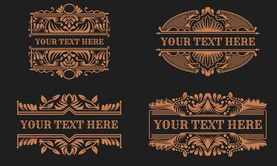 Vintage frame ornamental decoration vintage retro vector illustration for your company or brand