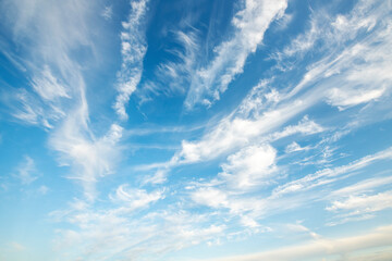 Fototapeta premium White clouds against blue sky background