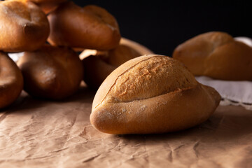 Bolillos. Traditional mexican bakery. White bread commonly used to accompany food and to prepare Mexican sandwiches called Tortas.