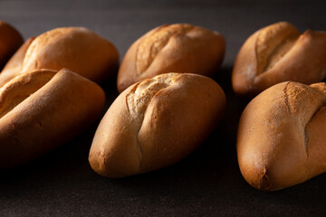Bolillos. Traditional mexican bakery. White bread commonly used to accompany food and to prepare Mexican sandwiches called Tortas.