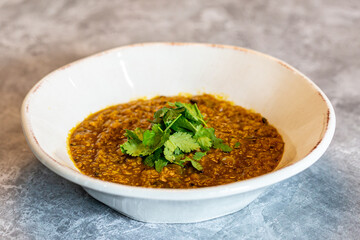 A bowl of lentil curry