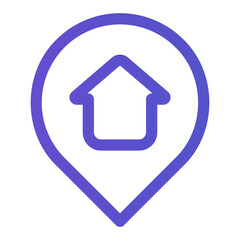 Obraz premium address gradient icon