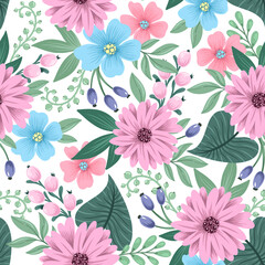 Floral seamless pattern. Fabric and packaging design.