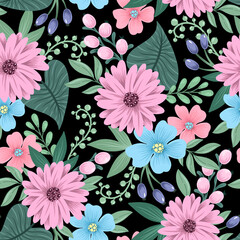 Floral seamless pattern. Fabric and packaging design.