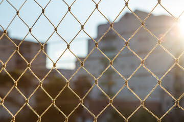 Fototapeta premium Safety nylon net for kids and pets