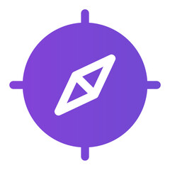 Fototapeta premium compass gradient icon