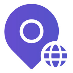 worldwide gradient icon