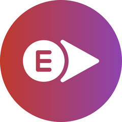 east gradient icon