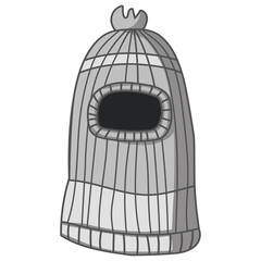 Gray helmet knitted hat, warm balaclava hat