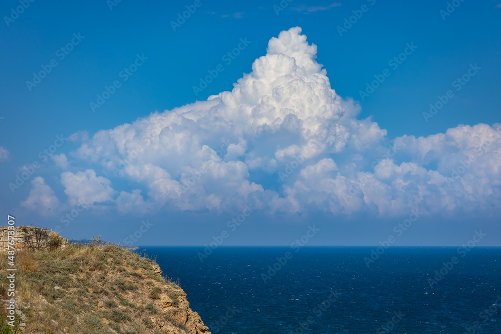 Canvas Prints Clouds over Black Sea, view from Cape Kaliakra Cape in Bulgaria