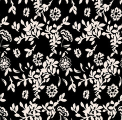 Seamless flowers pattern, modern floral design, textile design.