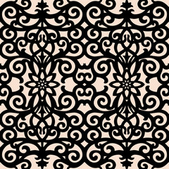 Seamless geometric ethnic pattern, ornament design, textile print.
