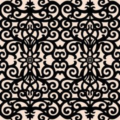 Seamless geometric ethnic pattern, ornament design, textile print.