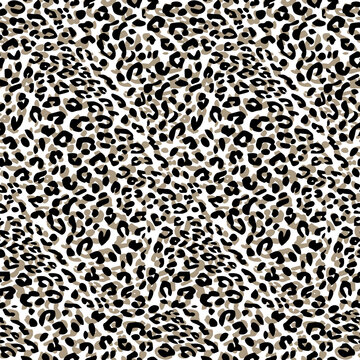 Seamless leopard pattern, jaguar texture, animal print.