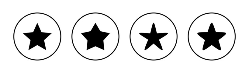 Fototapeta premium Star Icons set. rating sign and symbol. favourite star icon