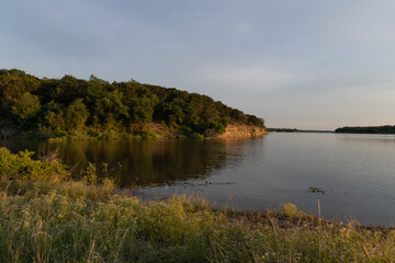 Sunset over the lake