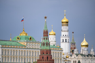 View of the Kremlin's golden roofs 
