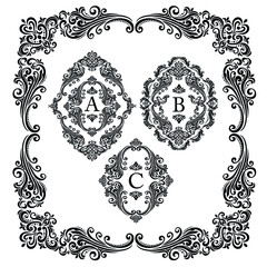 Fototapeta premium Set of ornate vector ornaments