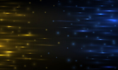 Light yellow blue motion, gold glowing neon lines