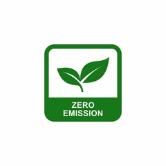 Zero emission vector logo template. Suitable for nature, transportation and eco symbol