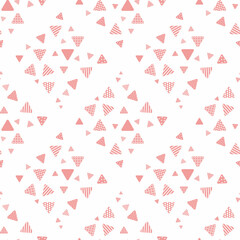 pink triangle with many pattern inside seamless pattern for fabric