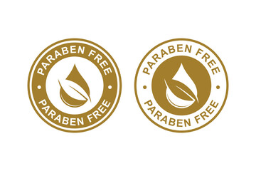 Paraben free vector logo design. Suitable for product label