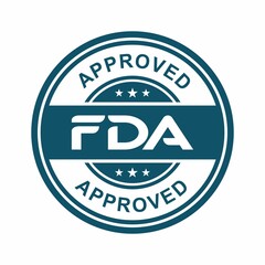 FDA approved logo badge label. This design for product label and business