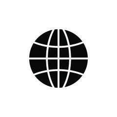 World, Earth, Global Solid Icon Vector Illustration Logo Template. Suitable For Many Purposes.