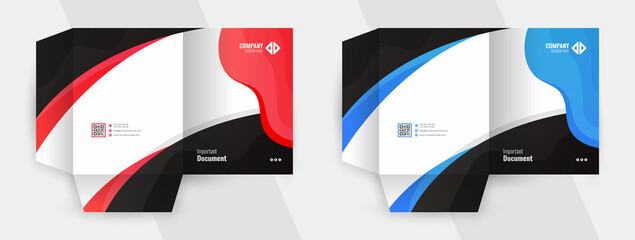 Modern presentation folder or file cover design template