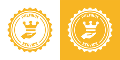 Premium service badge icon. Vector illustration
