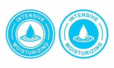 Intensive moisturizing badge logo design. Suitable for cosmetic product