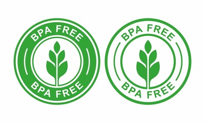  BPA free badge logo design. Suitable for natural label product 