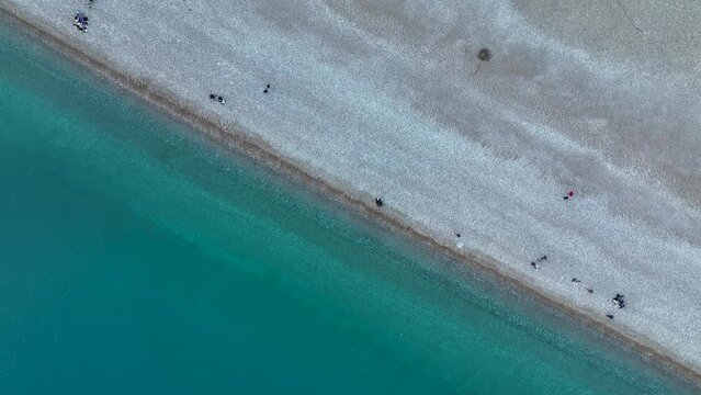 Texture of the Sea aerial view Turkey Antalya 4 K