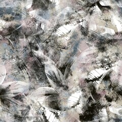 Seamless neutral and white grungy classic abstract surface pattern design for print. High quality illustration. Monochrome earth colored design with white pattern design overlay. Repeat graphic swatch