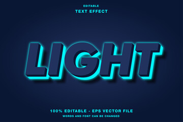 Light Bold 3D Editable Text Effect
