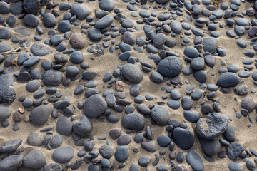 Background of stones and sand.