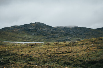 Paisaje de los Andes en Sudamérica 