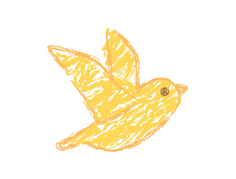 落書き風の鳥のイラスト
