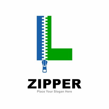 Letter L zipper logo vector design. Suitable for business, fashion design, initial name, poster, card and industry fashion symbol