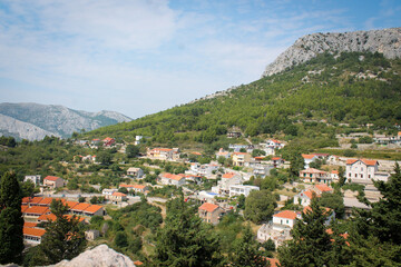 old town in the mountain side