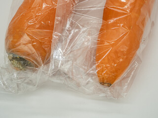 Fresh carrots just bought back