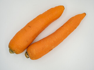 Fresh carrots just bought back