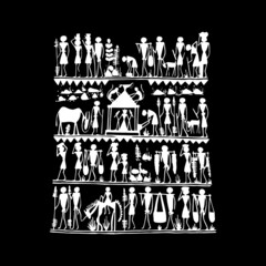 Handmade Tiki African illustration