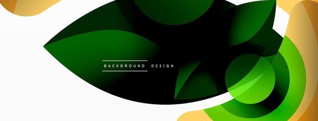 Creative geometric wallpaper. Minimal abstract background. Circle wave and round shapes composition vector illustration for wallpaper banner background or landing page