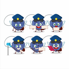 A picture of cheerful angel heart necklace postman cartoon design concept