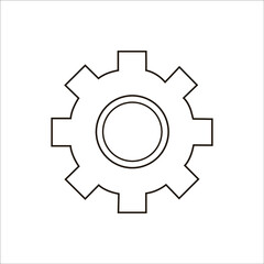 icon template. Gear symbol vector sign isolated on a white background
