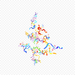 Obraz premium ribbon spiral confetti carnival color shine gift