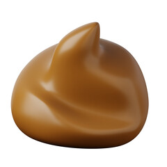 Poo icon. High quality 3d render illustration for social media sticker or game design.