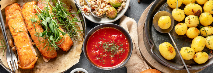 Assorted meal dish